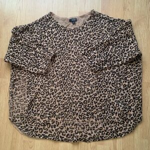 Ana a New Approach Women's Leopard Print 3/4 Sleeves Sweater Size 4X EUC